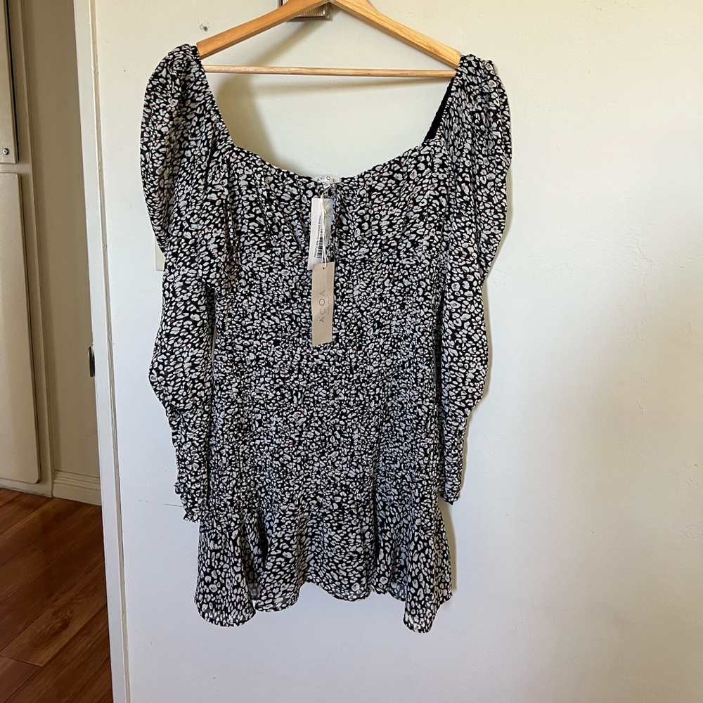 Blk smocked dress